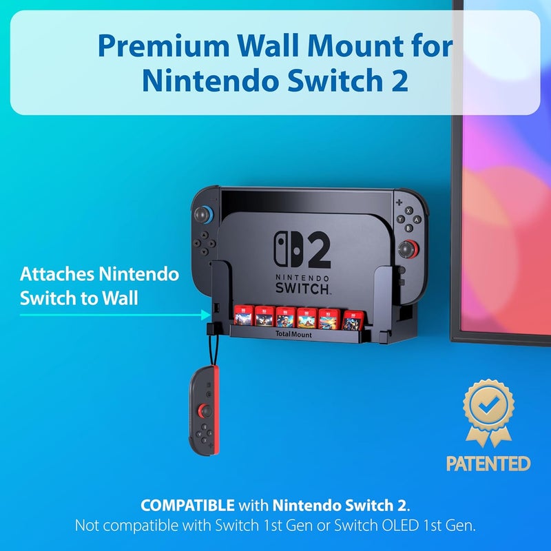 TotalMount Wall Mount for Nintendo Switch 2 (Mounts Switch 2 by TV) – Switch 2 Black - Image 2